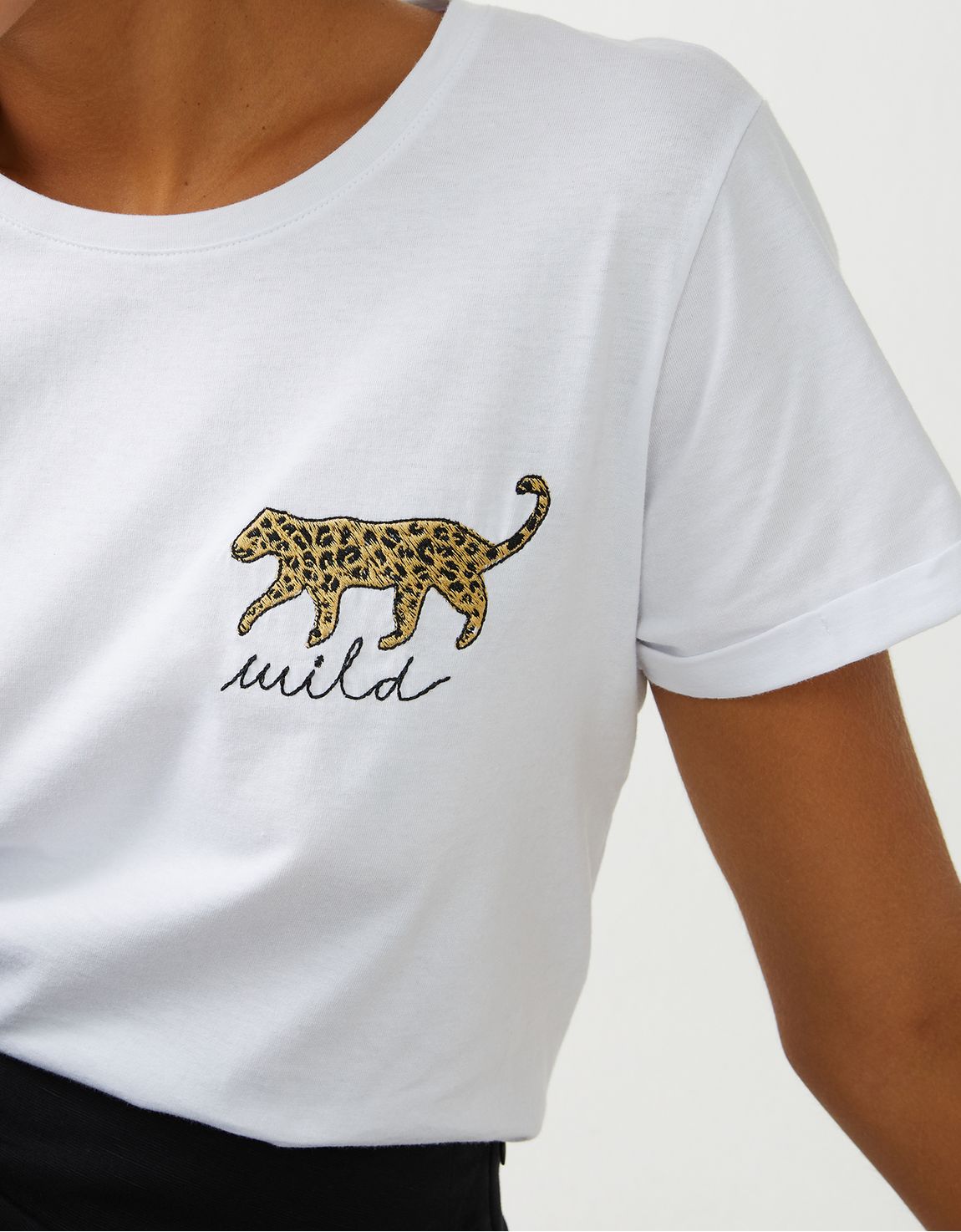 T-shirt wild bordado