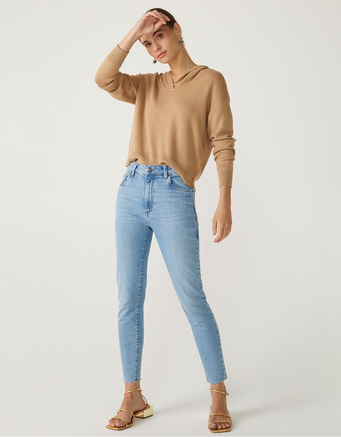 Calça jeans claro skinny