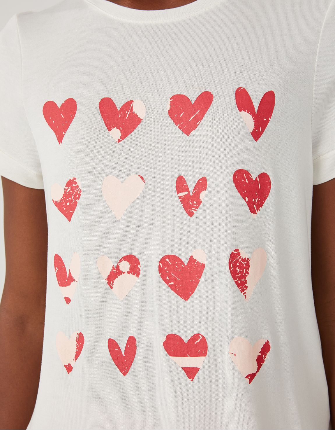 T-shirt mini corações rosa