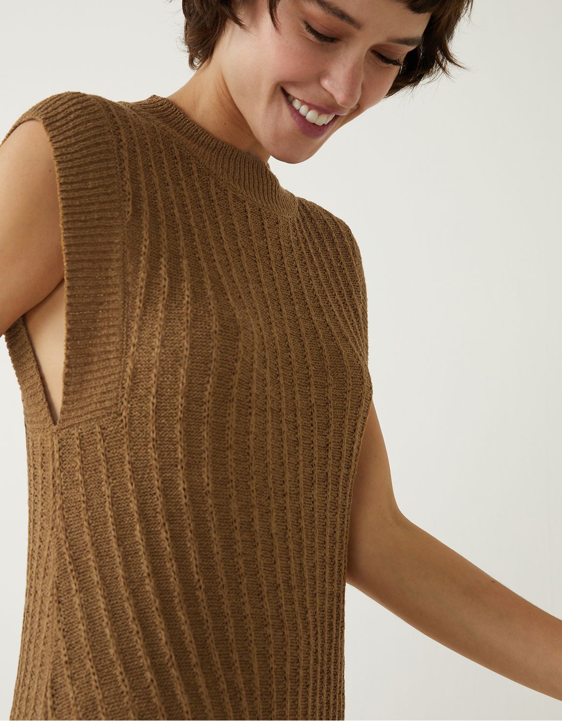 Blusa túnica tricot textura