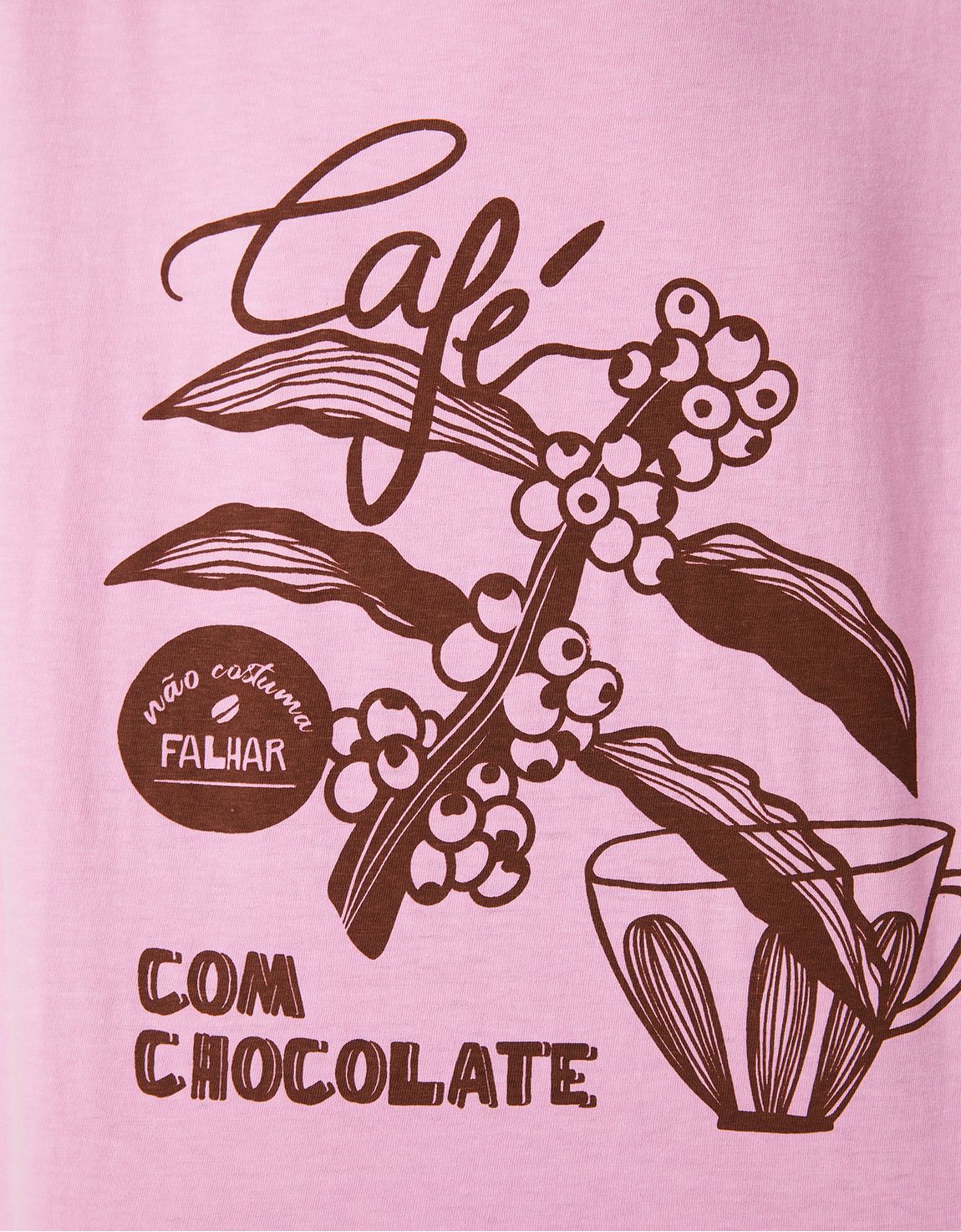 T-shirt café rosa
