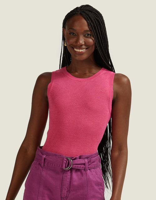 Regata tricot canelado