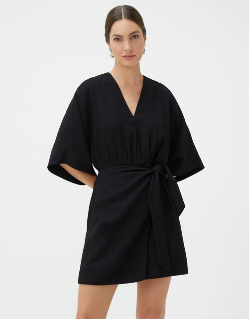 Vestido curto amarração