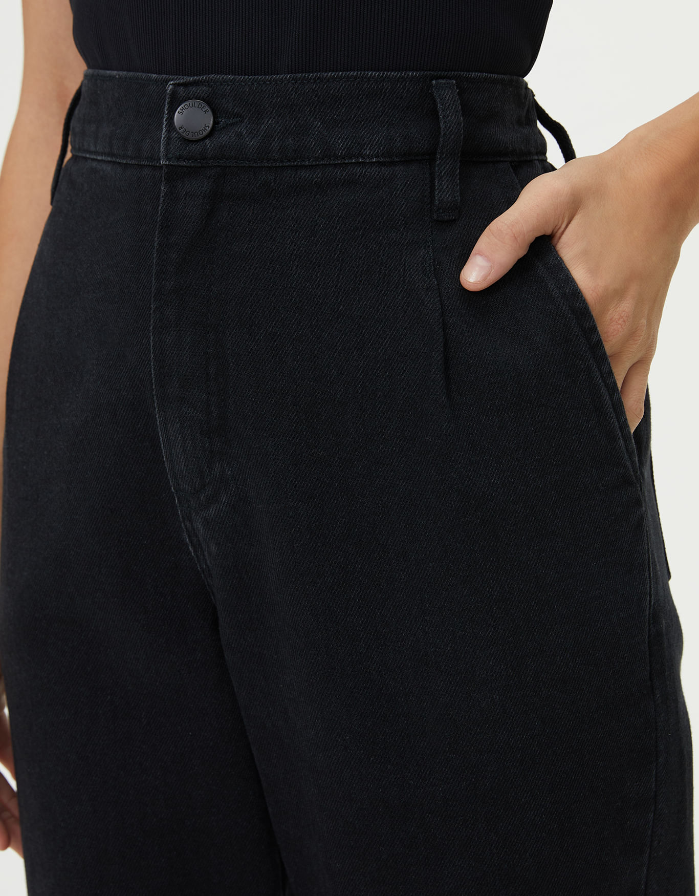Calça slim barra elástico - calças jeans - SHOULDER