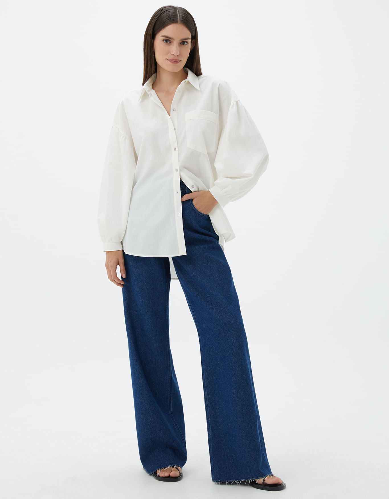 Camisa tricoline off white - camisas - SHOULDER