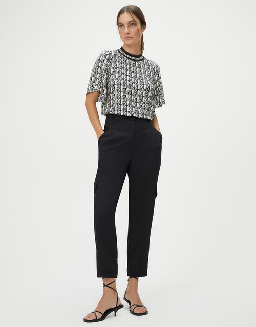 Calça cargo slim preto