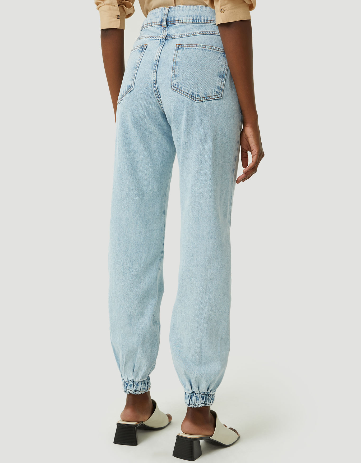 Calça jeans slim elástico barra - calças jeans - SHOULDER