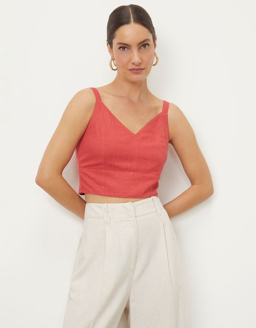 Cropped alça larga