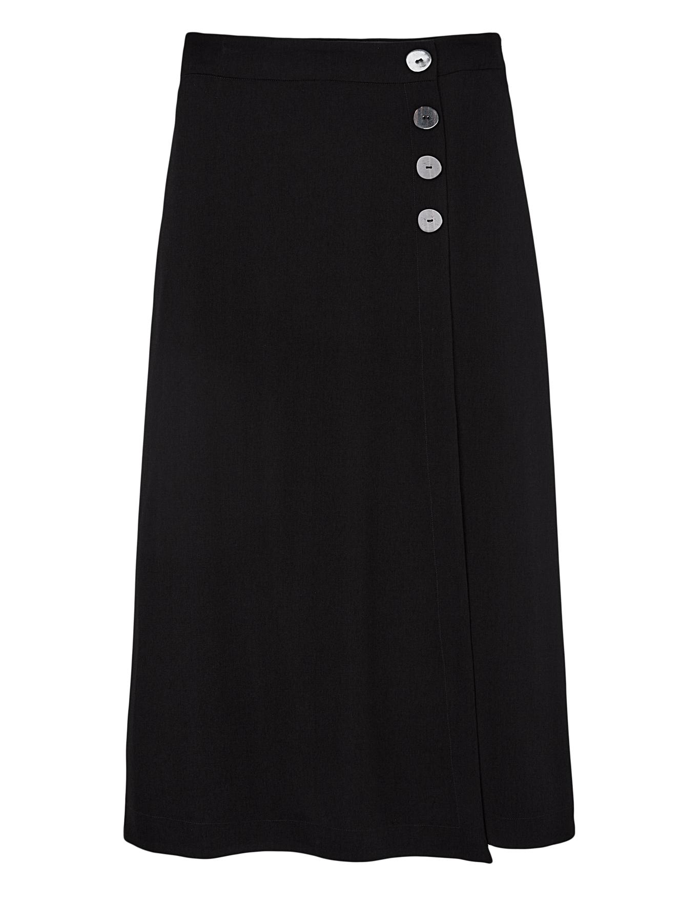 Botões Laterais Saia Preta De Botoes Clearance Saia Preta Com