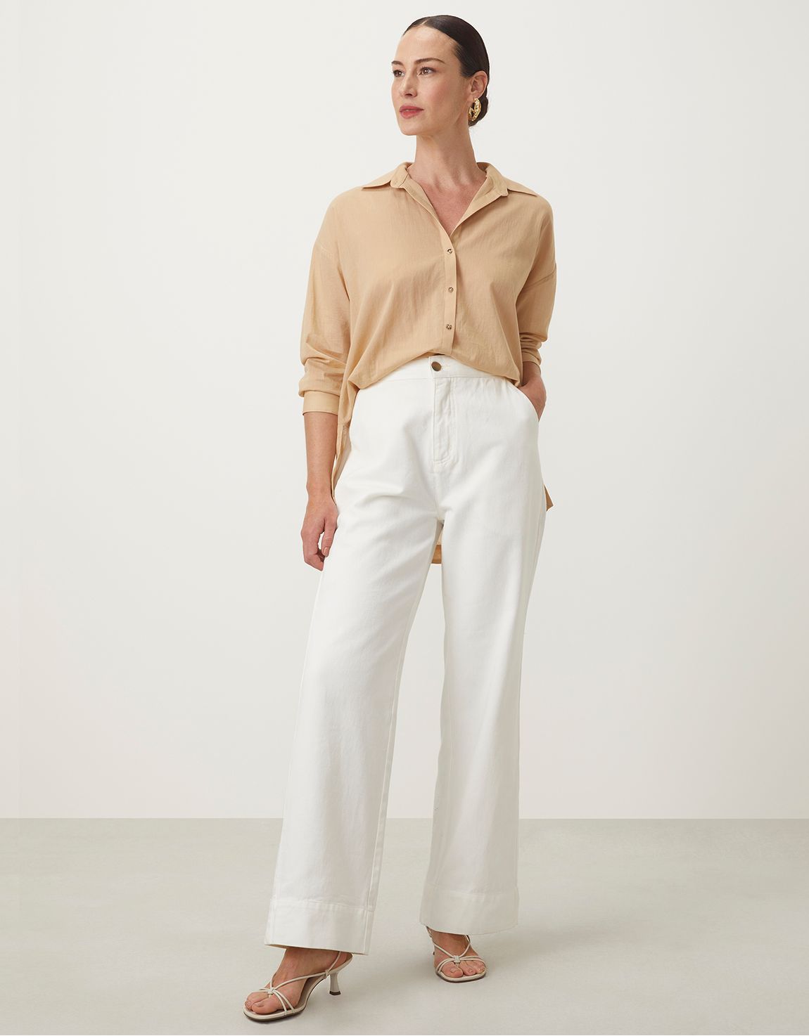 Calça sarja loose fit