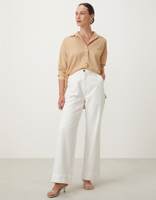 Calça sarja loose fit