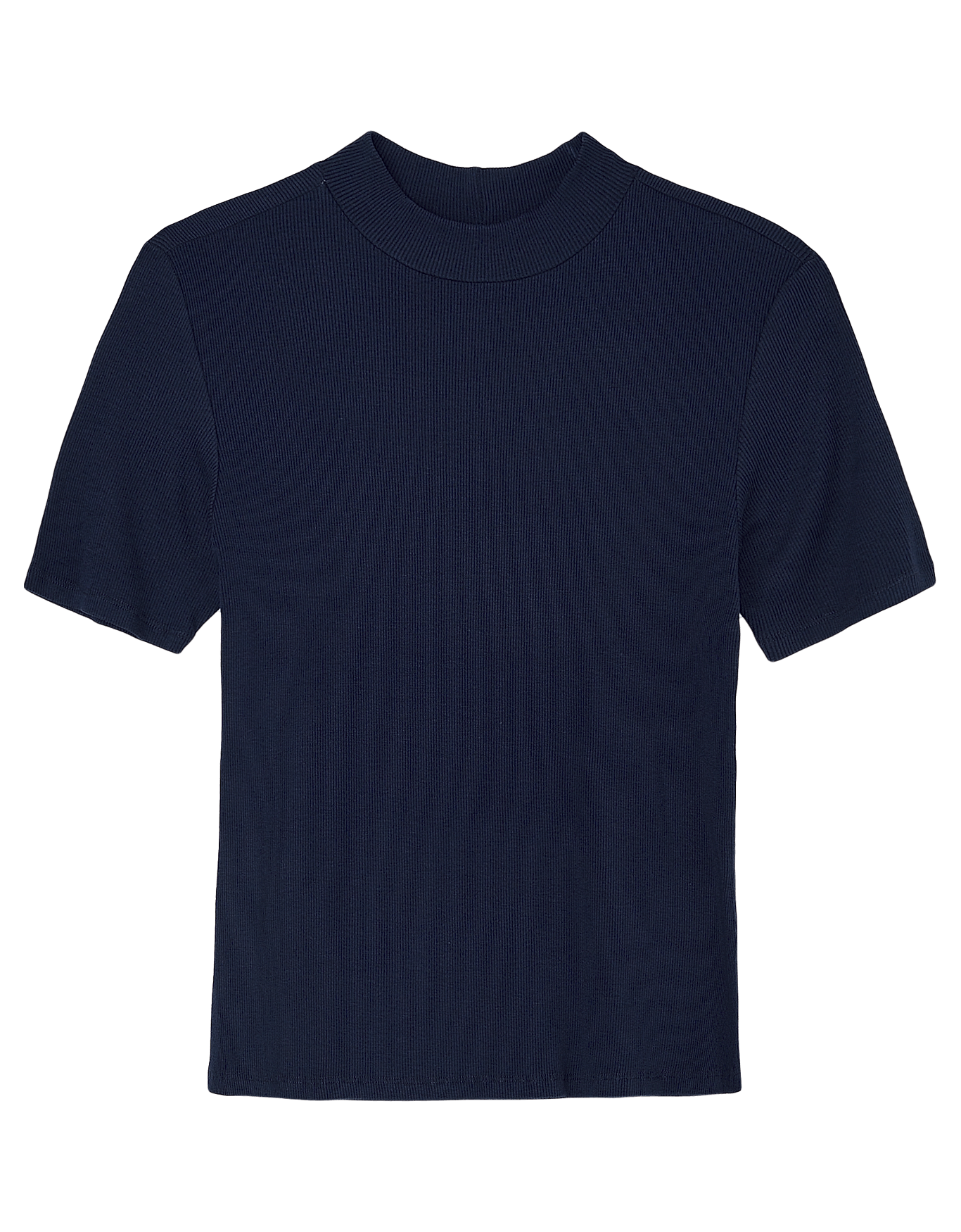 T-shirt rib gola azul - camisetas - SHOULDER