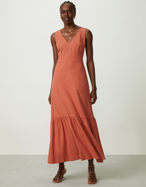 Vestido midi com marias