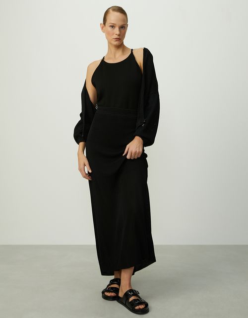 Saia tricot midi