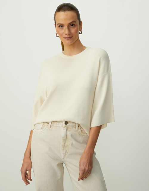 Blusa tricot são paulo bege