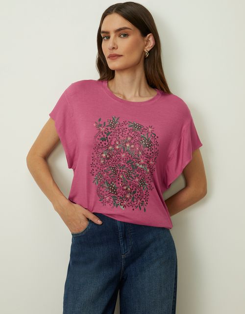 T-shirt cartaz paisley foil