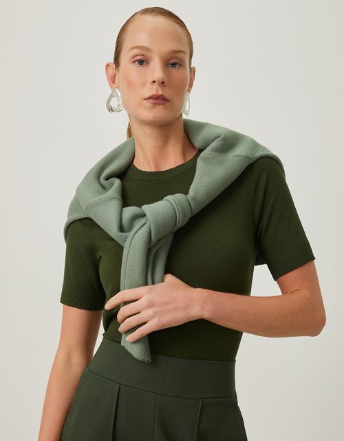 T-shirt tricot básico militar
