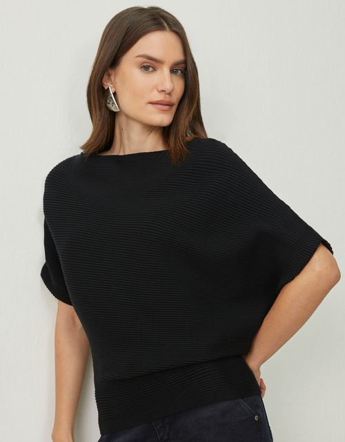 Blusa tricot assimétrica 360