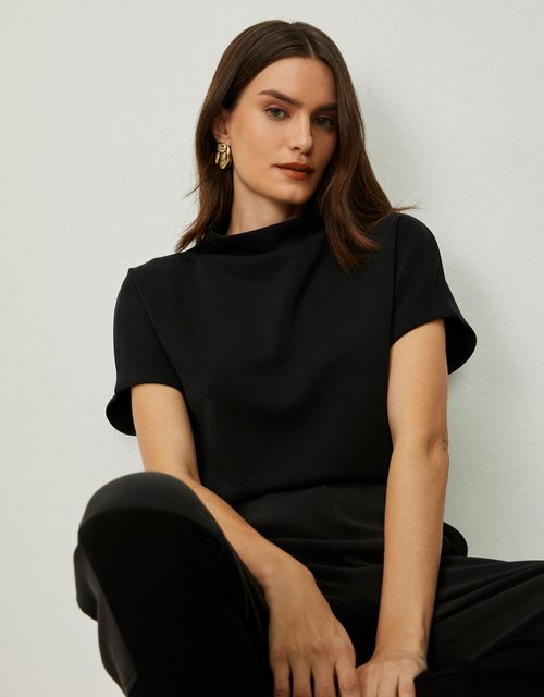Blusa malha ampla 360 preta