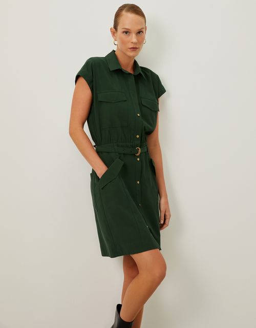 Vestido curto utilitário