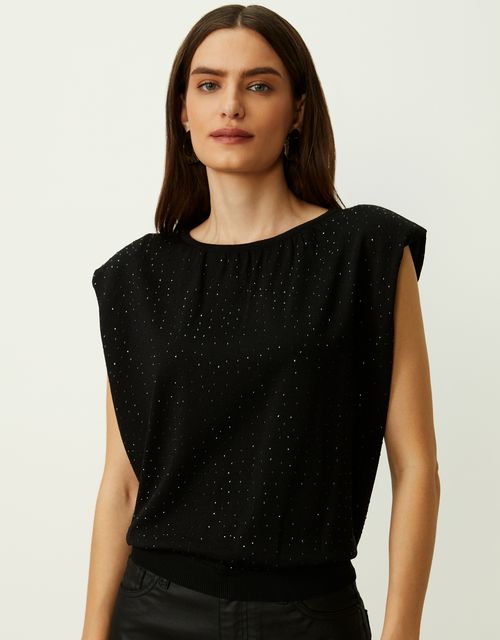 Blusa tricot brilho