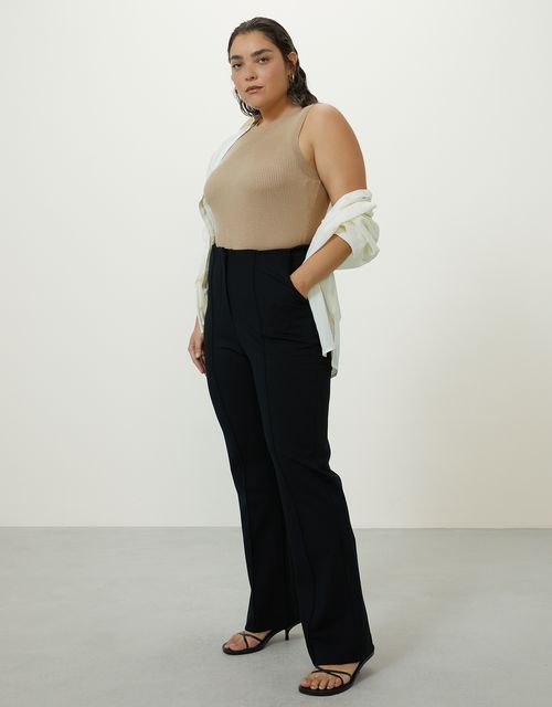 Calça malha boot cut 360
