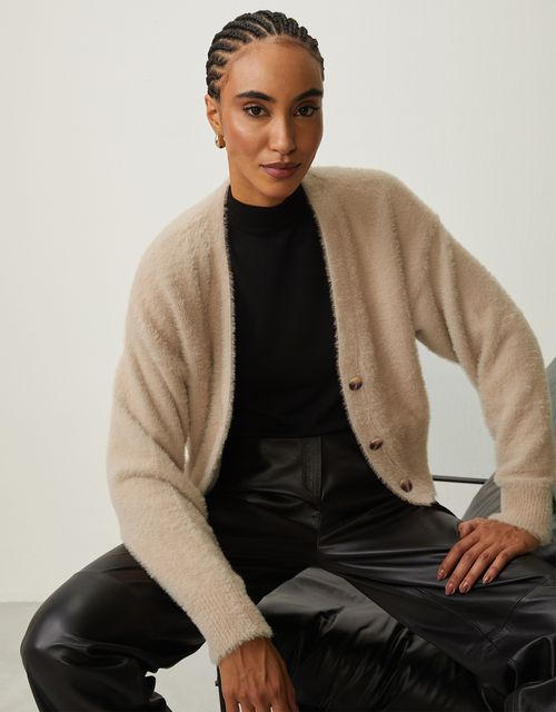 Cardigan tricot pelo