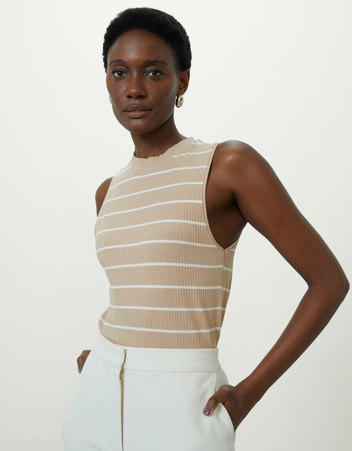 Regata canelada listra off white