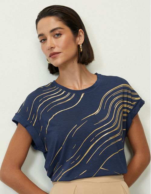 T-shirt ondas foil