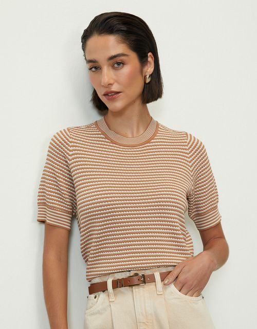 Blusa tricot listras