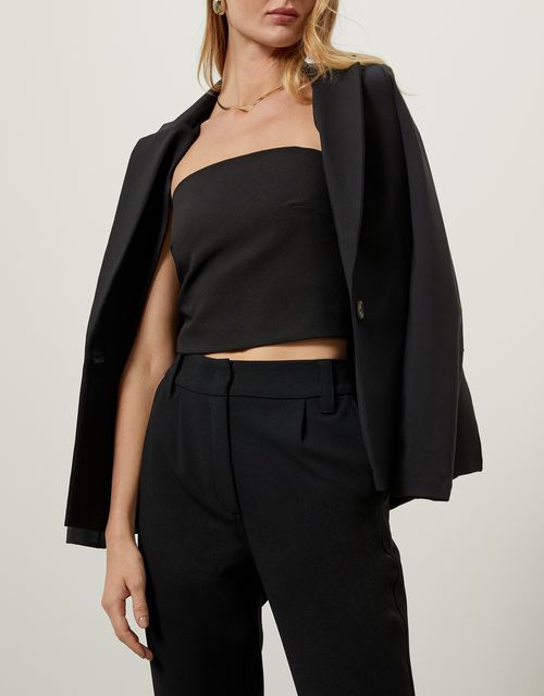 Cropped reto alfaiatado