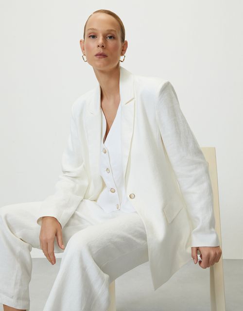 Blazer linho fortaleza off white
