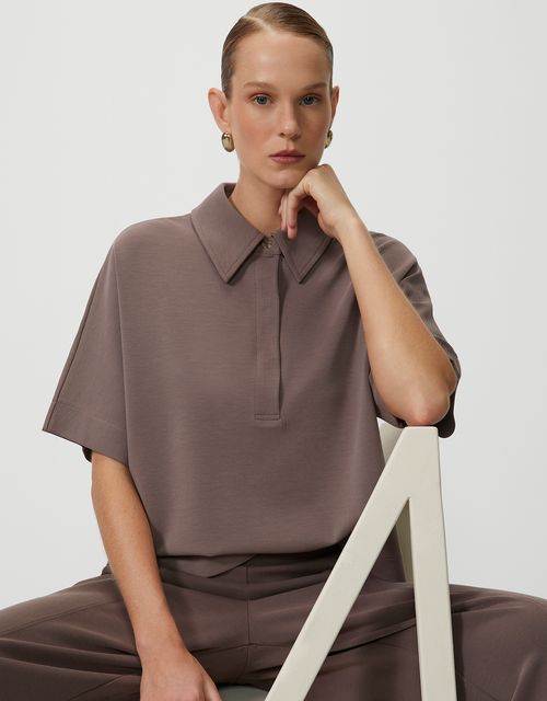 Blusa gola polo piquet 360