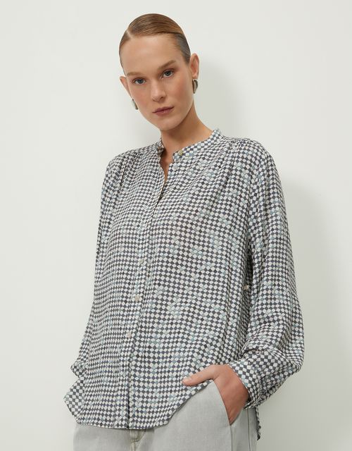Camisa vitrais azul