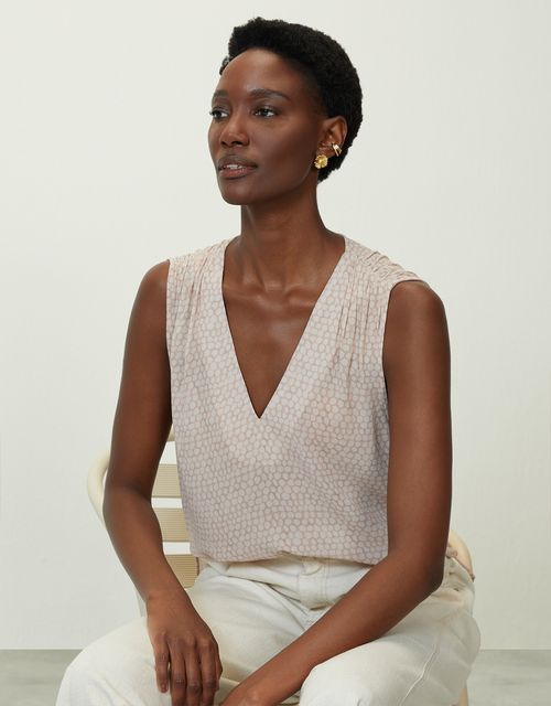 Blusa reta colméia