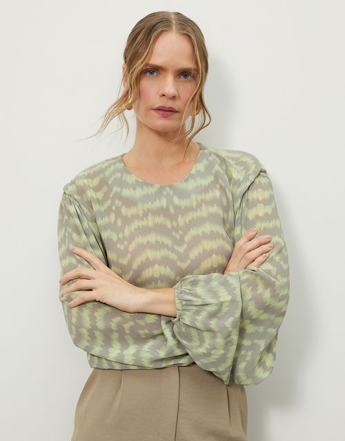 Blusa textura fumê