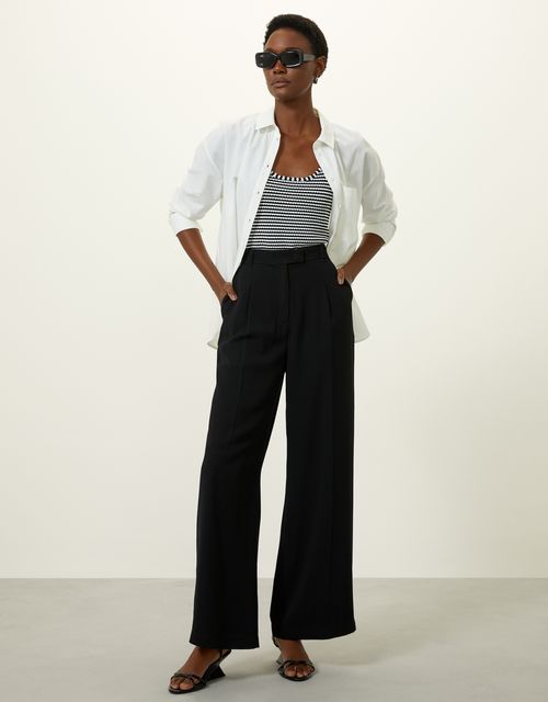 Calça pantalona alfaiatada