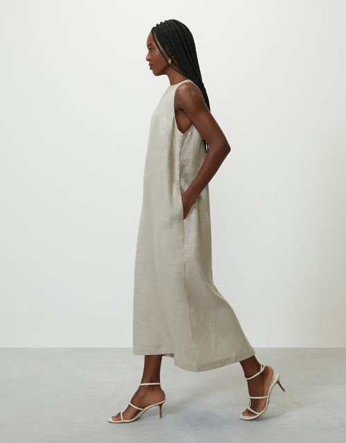 Vestido midi reto