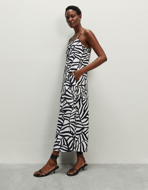 Vestido gráfico folhas