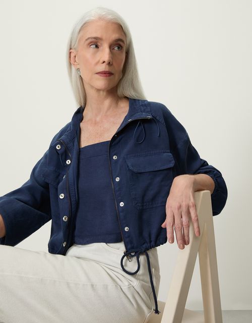 Jaqueta bomber liocel jeans