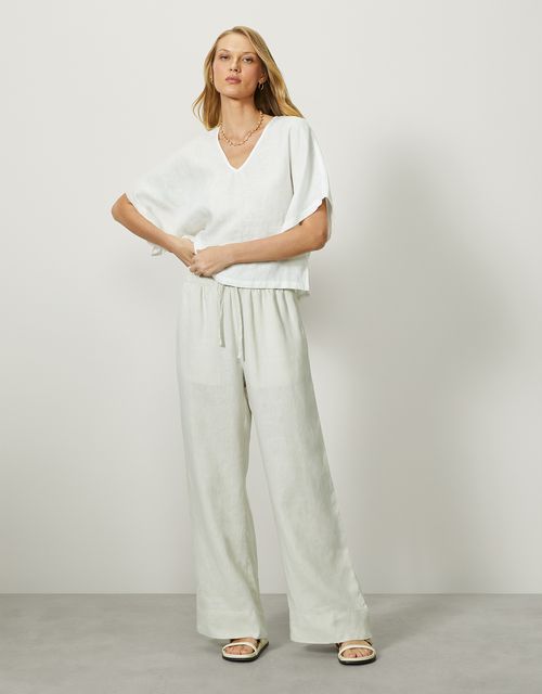 Calça linho amarração
