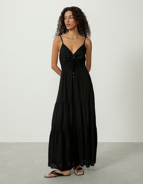 Vestido longo evasê