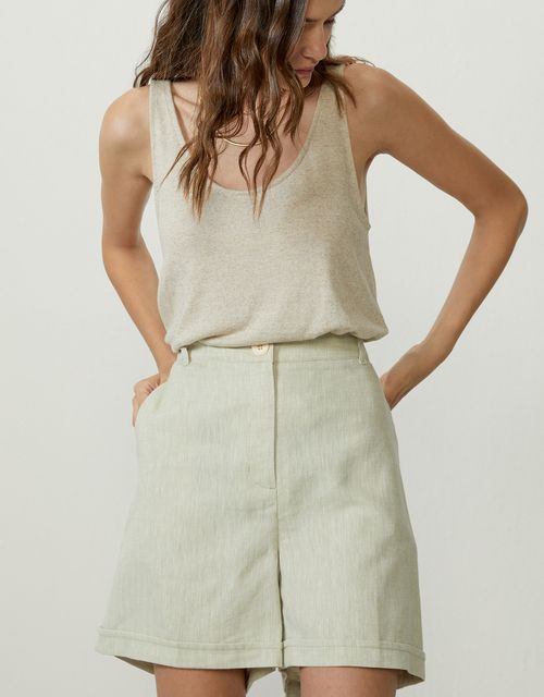 Shorts alfaiatado vincado
