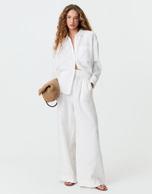 Calça linho pantalona