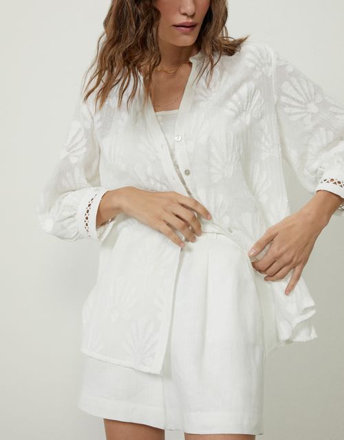 Blusa jacquard concha