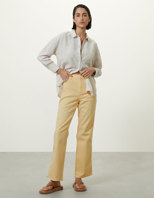 Calça jeans color reta