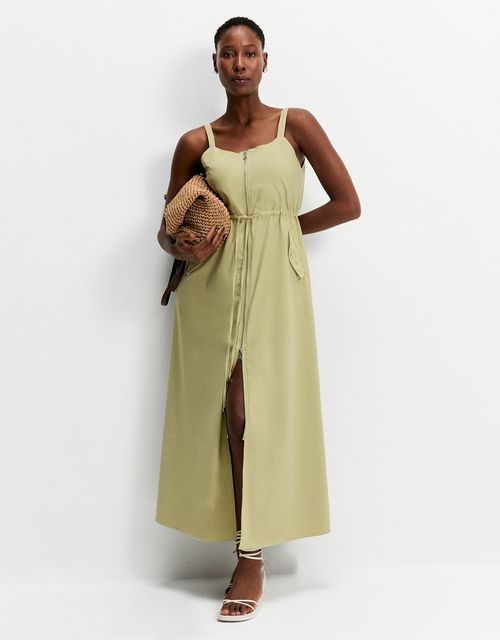 Vestido zíper frontal