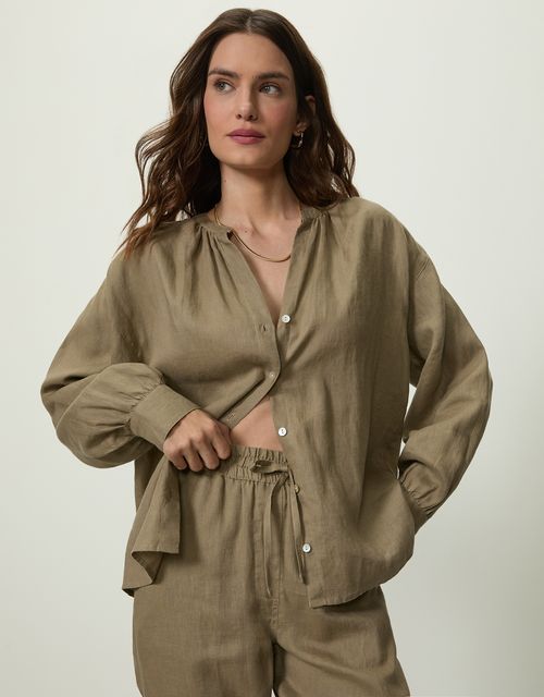 Camisa ampla linho