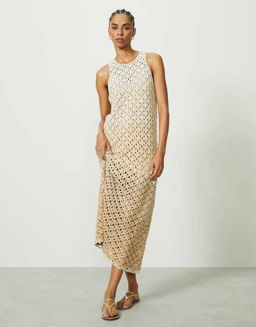 Vestido tricot textura lurex