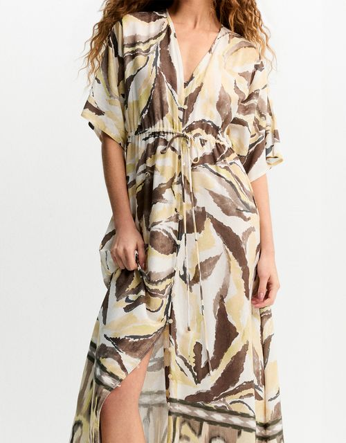 Vestido aquarela abstrata